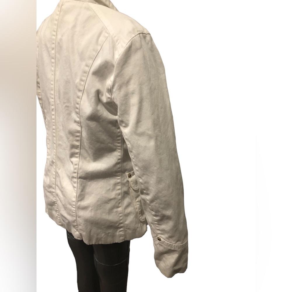 Nine West Women’s medium white long sleeve jacket w pockets - Picture 9 of 11